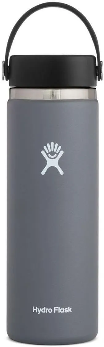 Hydro Flask Wide Mouth vacuum insulated stainless steel water bottle with leakproof closeable lid for cold water drinks, sports, travel, car and school
