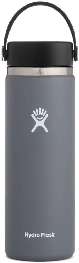 Hydro Flask Wide Mouth vacuum insulated stainless steel water bottle with leakproof closeable lid for cold water drinks, sports, travel, car and school