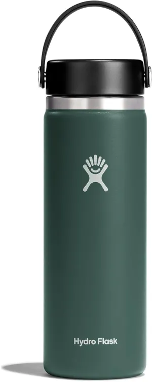 Hydro Flask Wide Mouth vacuum insulated stainless steel water bottle with leakproof closeable lid for cold water drinks, sports, travel, car and school