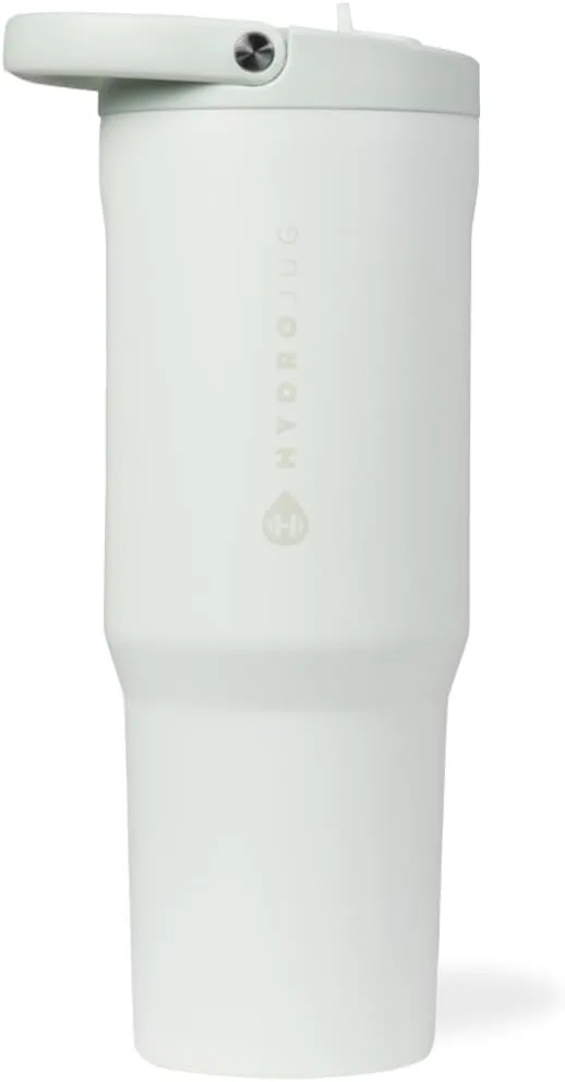HydroJug Sport - Stainless Steel Tumbler with Straw, Vacuum Insulated, 40oz Leakproof Water Bottle, Ergonomic Design, Reusable, Dishwasher Safe, Rubber Base, Durable for Gym or Outdoors, Beryl