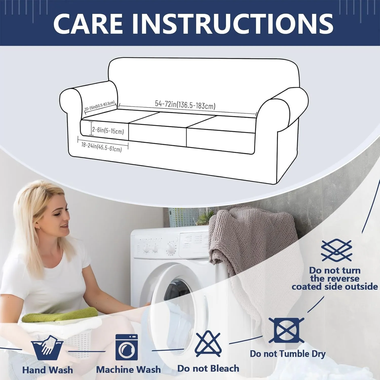 hyha Waterproof Couch Cushion Covers, Wear Resistant Couch Cover, Anti Slip Sofa Slipcovers Washable, Soft Thick Jacquard Furniture Protector for Pets Dog (3 Packs, Camel)
