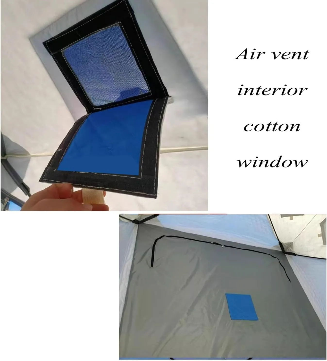 ice Fishing Tent ice Fishing shelter Insulated Thickened Warm, Cold and Rainproof Camping Ice Fishing Tent with Firewood Heater and Chimney(Color:1)