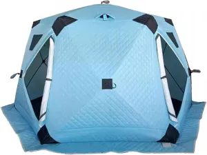 ice Fishing Tent ice Fishing shelter Insulated Thickened Warm, Cold and Rainproof Camping Ice Fishing Tent with Firewood Heater and Chimney(Color:1)