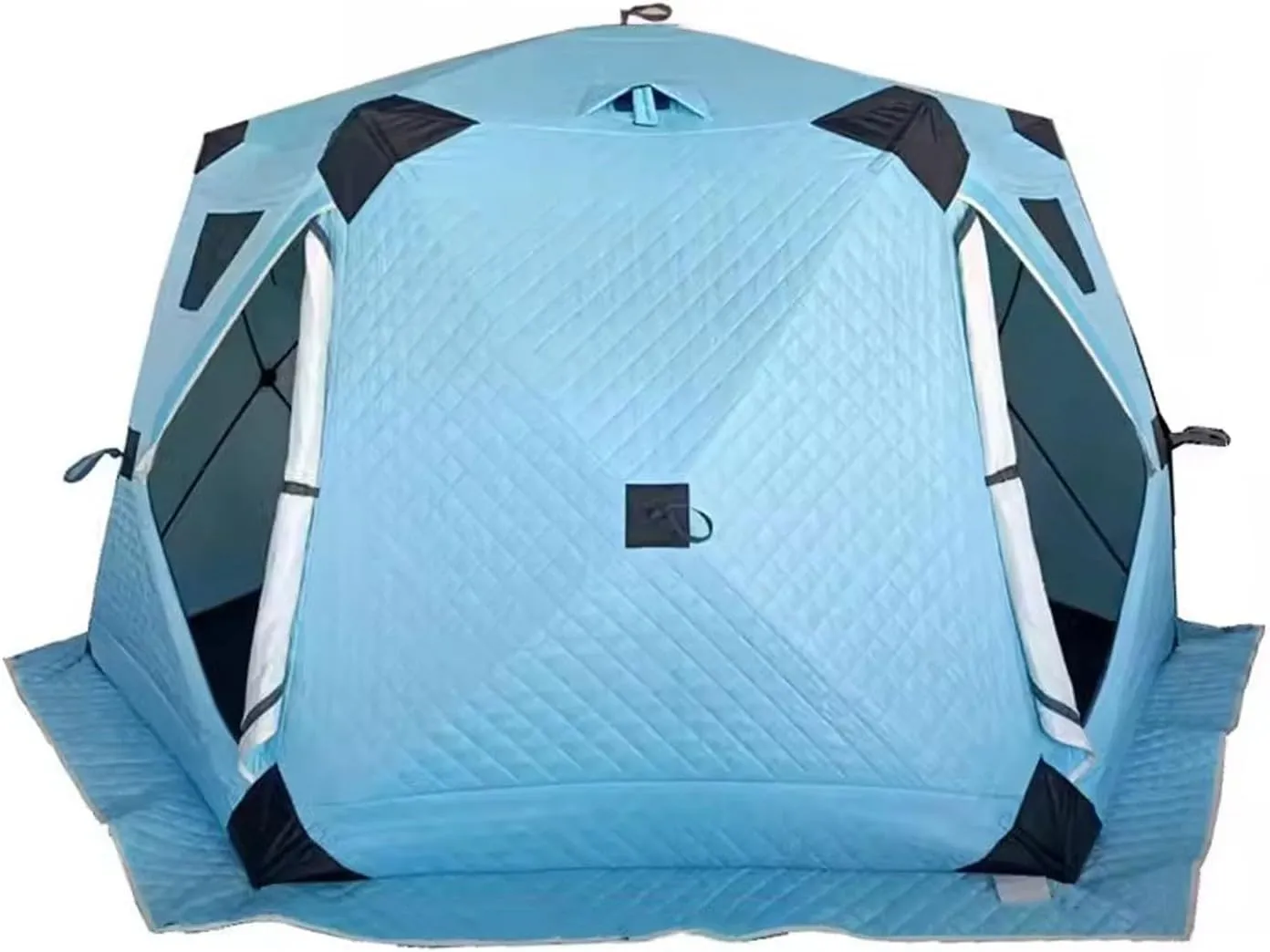 ice Fishing Tent ice Fishing shelter Insulated Thickened Warm, Cold and Rainproof Camping Ice Fishing Tent with Firewood Heater and Chimney(Color:1)
