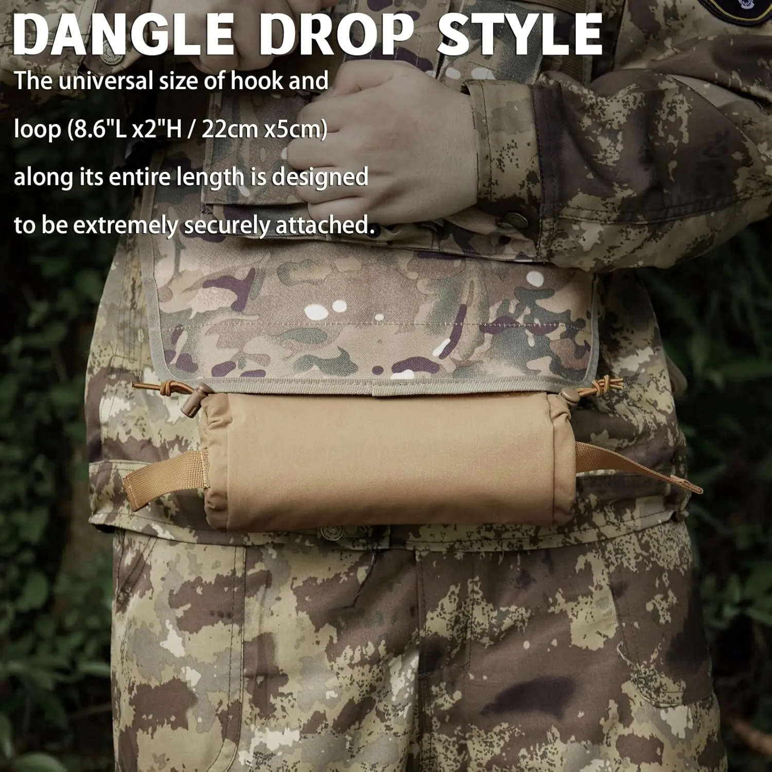 Ifak Medical Trauma Roll Up Drop Bag EMT First Aid Sub Abdominal Carrying Pouch with Hook-N-Loop Tactical First Aid Drop Pouch for Plate Carrier/Chest Rig Vest