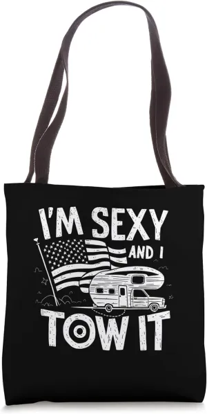 I'm Sexy and I Tow It Camping Vintage Camper Retro Caravan Tote Bag