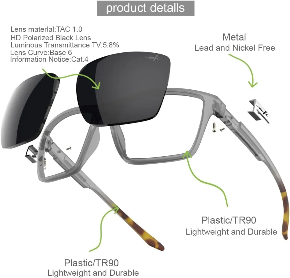INFI Fishing Polarized Sunglasses for Men Driving Running Golf Sports Glasses Square UV Protection Designer Style Unisex