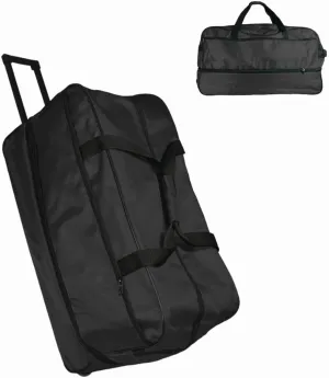 Iron Bar Duffel Bag for Travel, Camping Hiking with Compartments, Versatile Lightweight Design (Black)