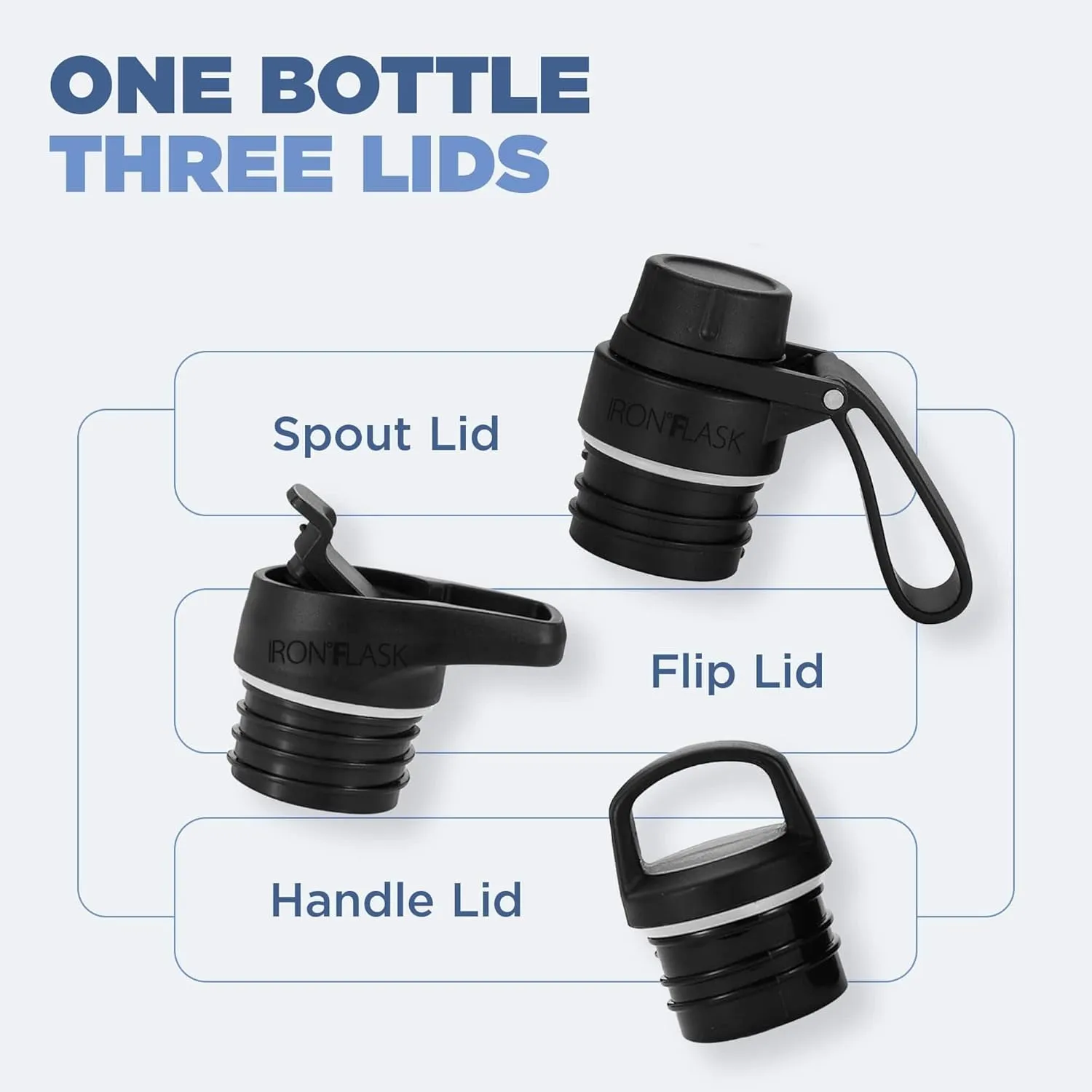 IRON °FLASK Camping & Hiking Hydration Canteens - 3 Lids (Narrow Straw Lid) Leak Proof Vacuum Insulated Stainless Steel - Hot & Cold Double Walled Sports Water Bottle - Rose, 20 Oz