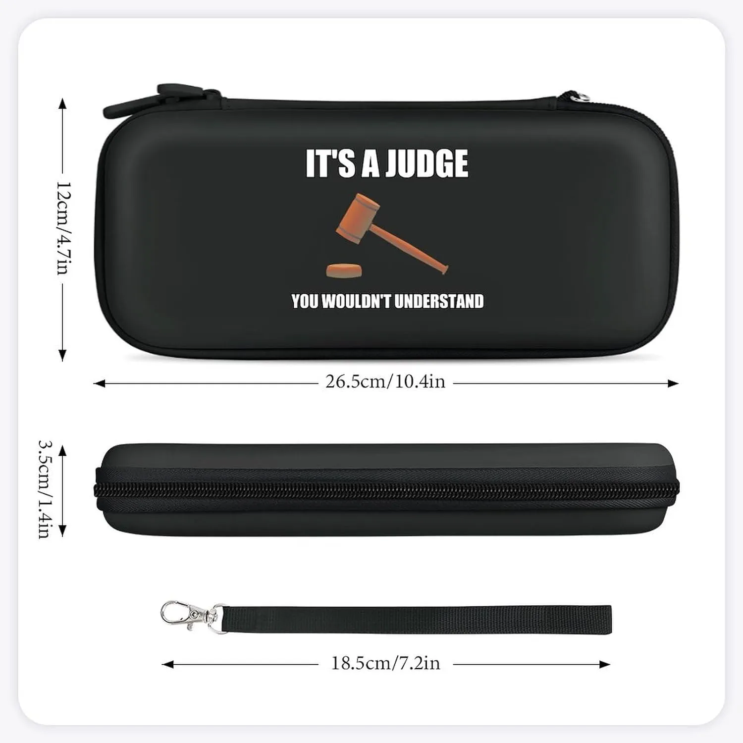 It's S Judge You Wouldn't Understand Hard Shell Travel Case with Rope 15 Game Card Pockets Compatible with Switch Protective