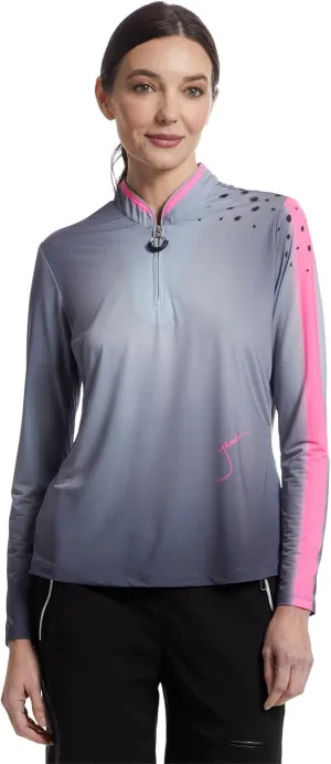 Jamie Sadock Women's Sunsense Luminous Print Long Sleeve 1/4 Zip Sun Protection Top