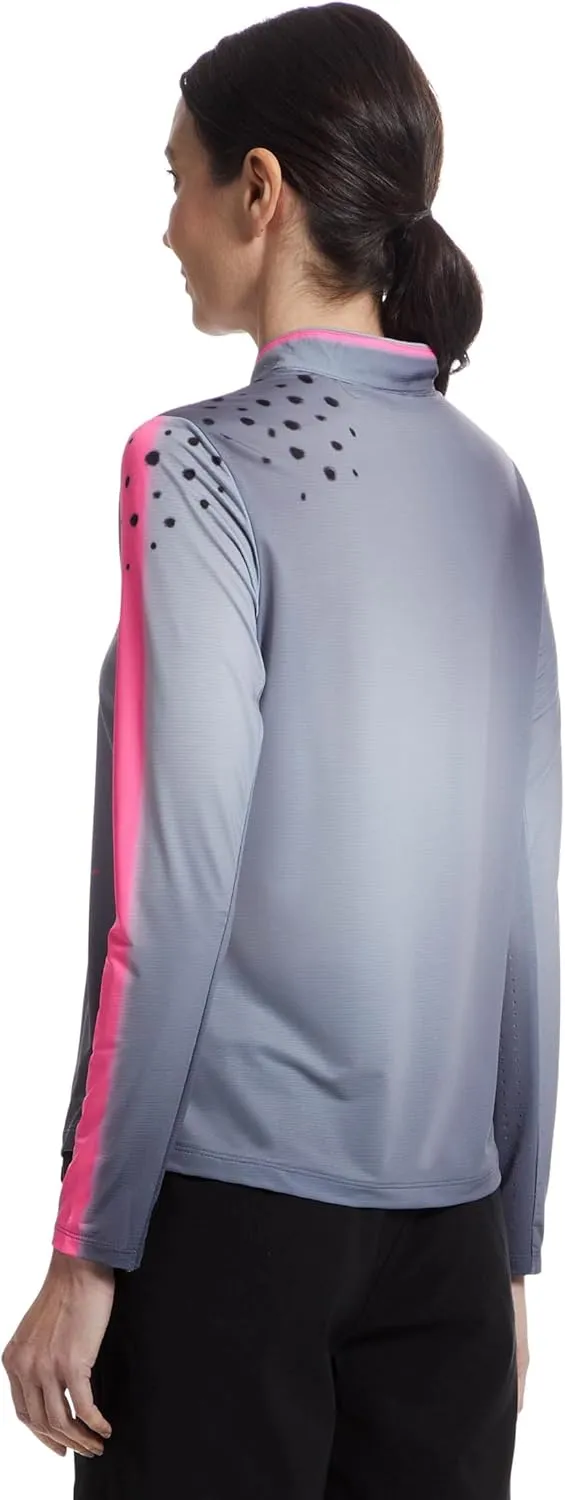 Jamie Sadock Women's Sunsense Luminous Print Long Sleeve 1/4 Zip Sun Protection Top