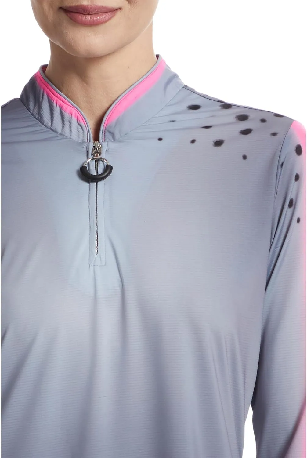 Jamie Sadock Women's Sunsense Luminous Print Long Sleeve 1/4 Zip Sun Protection Top