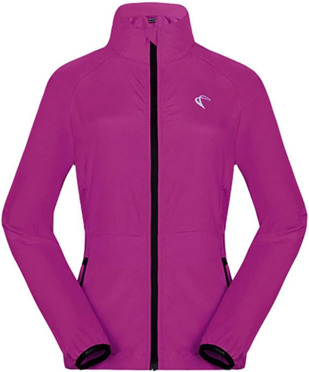 J.CARP Women's Packable Windbreaker Jacket, Super Lightweight and Visible, Outdoor Active Cycling Running Skin Coat