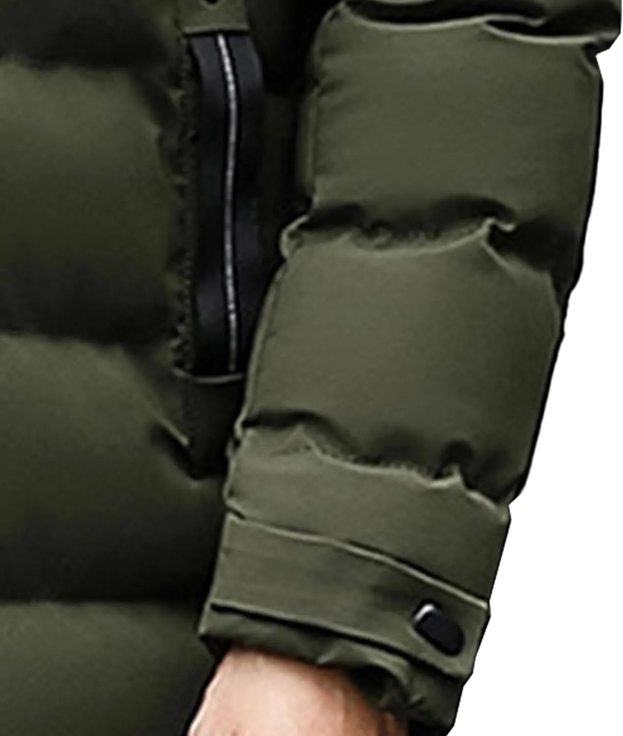 JEShifangjiusu Men'S Winter Warm Down Coats Water-Repellent Windproof Thicken Parkas Long Hooded Padded Puffer Jacket