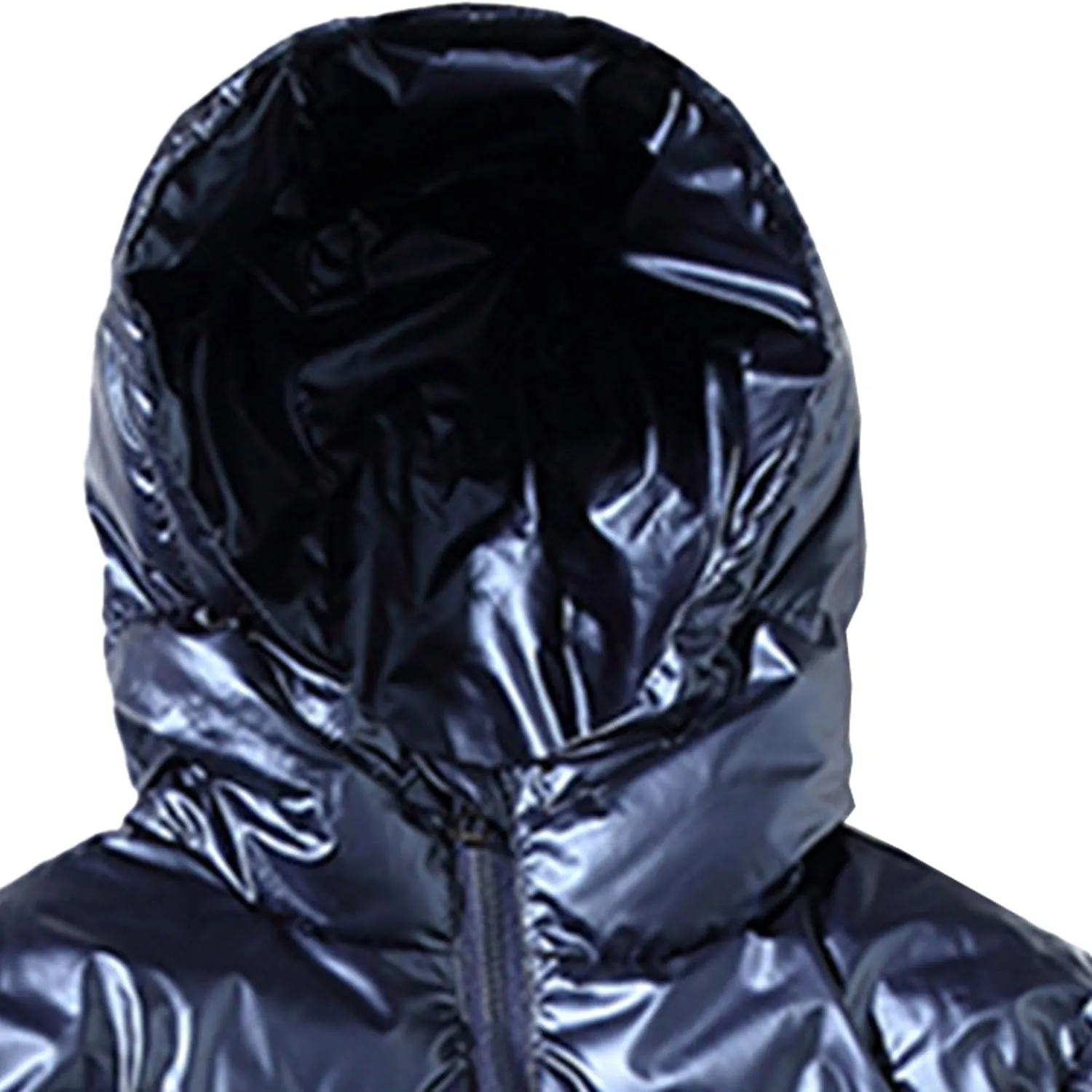 JEsilunmaMY Men's Warm Padded Shiny Puffer Jackets Thicken Casual Hooded Puffy Down Coat Windproof Winter Coats for Men