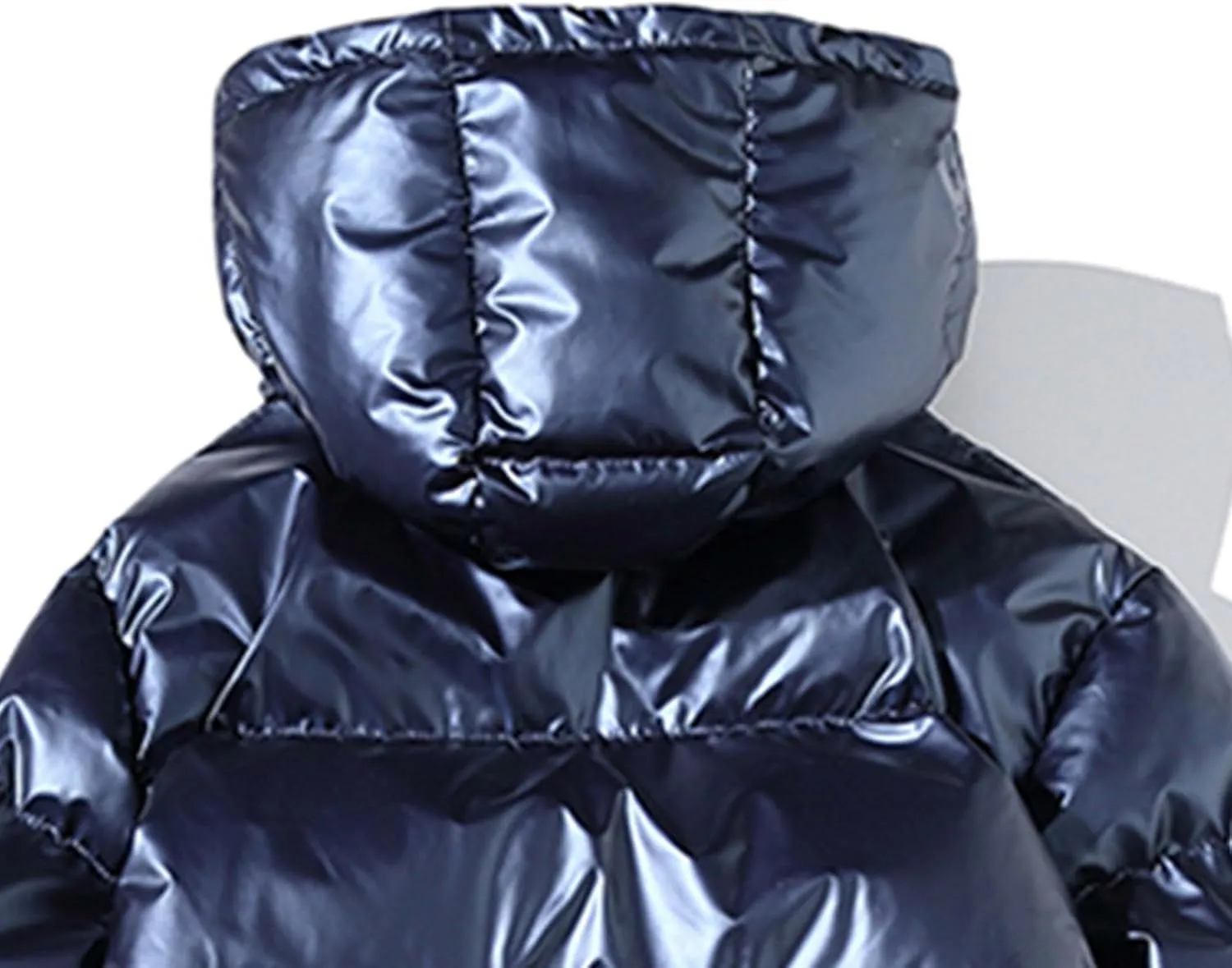 JEsilunmaMY Men's Warm Padded Shiny Puffer Jackets Thicken Casual Hooded Puffy Down Coat Windproof Winter Coats for Men