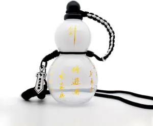 Jinberry 800ml/27oz Gourd Water Bottle with Shoulder Strap Set Leakproof Portable Gourd Drinking Bottle Flask Sport Jug Drinkware for Gym Outdoor Climbing Tour or Camping