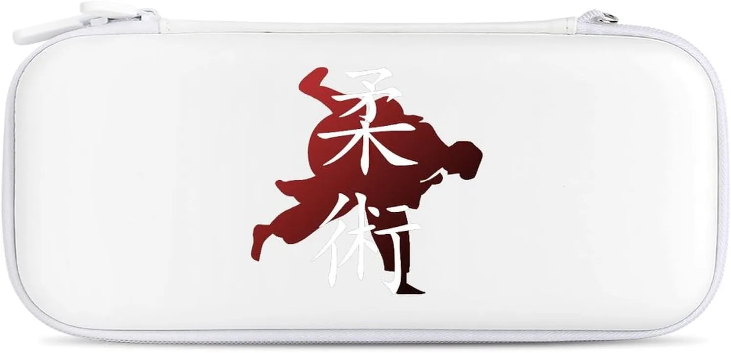 Jiu Jitsu Judo Hard Shell Travel Case with Rope 15 Game Card Pockets Compatible with Switch Protective