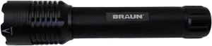 JL Missouri Parts & Misc. LED Flashlight 9X AA Battery Zoom Lens 1700 Lumen Simple On/Off Button Aluminum Black