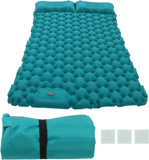 JUOPZKENN Sleeping Pad,Ultralight Inflating Sleeping Pad,Ergonomic Foot Operated Inflatable Sleeping Pad with Storage Bag for Office Outdoor Camping Use(Peacock Blue)