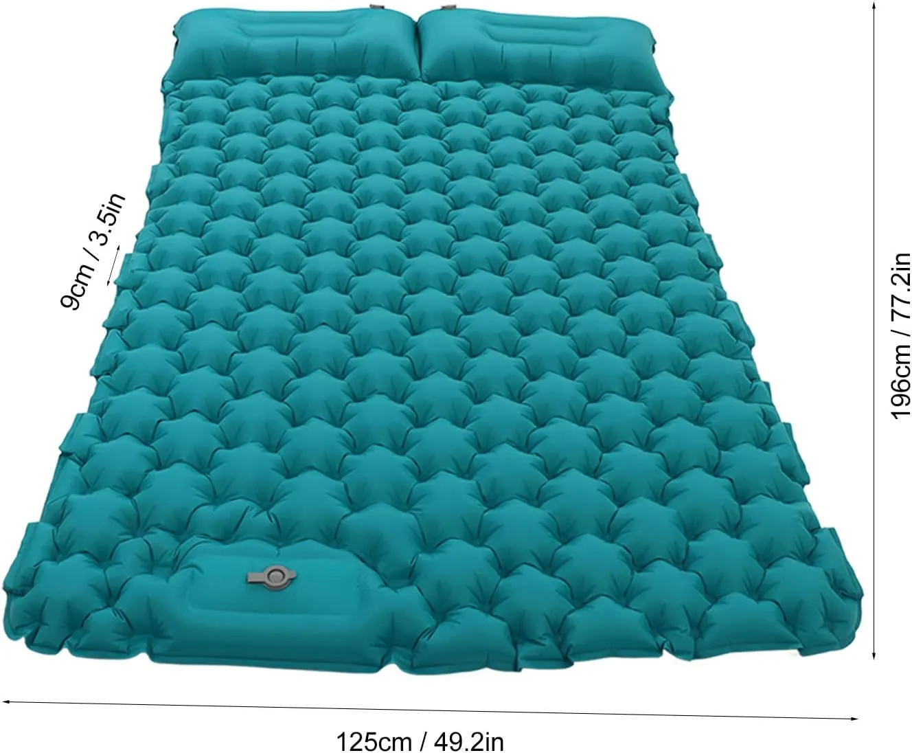 JUOPZKENN Sleeping Pad,Ultralight Inflating Sleeping Pad,Ergonomic Foot Operated Inflatable Sleeping Pad with Storage Bag for Office Outdoor Camping Use(Peacock Blue)