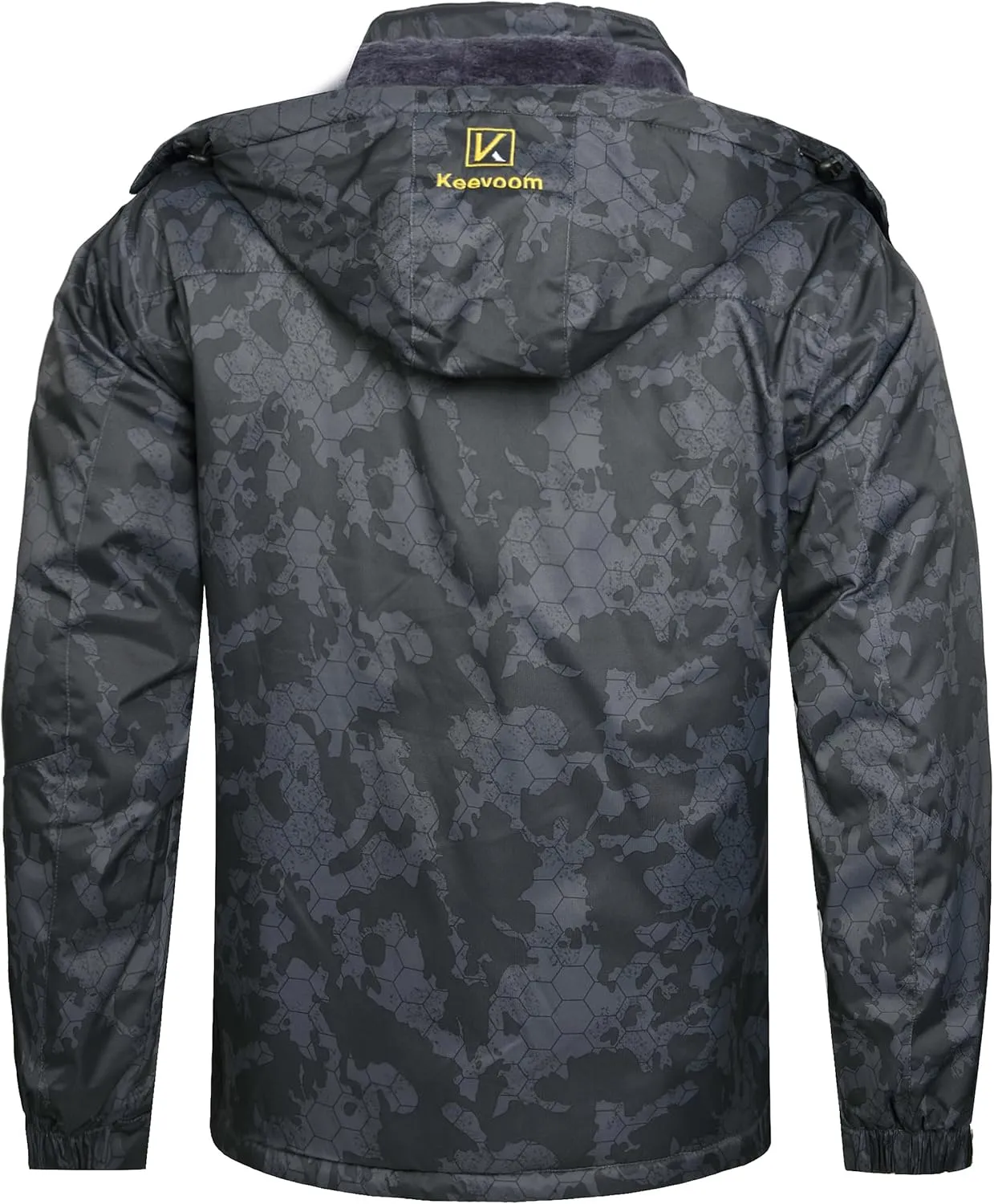 Keevoom Mens Winter Jackets Ski Snow Coats Warm Waterproof Hooded Raincoats Snowboarding Windproof Lined Windbreaker