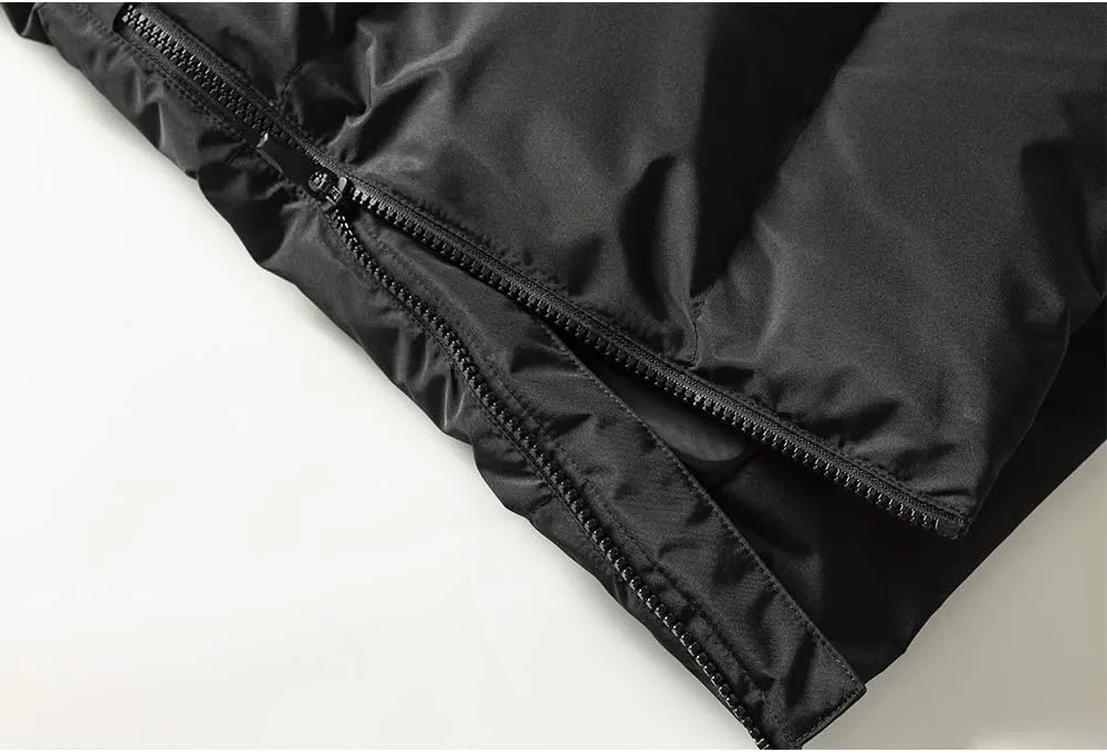 KELME Men's Long Parka Winter Coats, Windproof Hooded Soccer Jacket, Stadium Outdoor Cold Weather Warm Outerwear