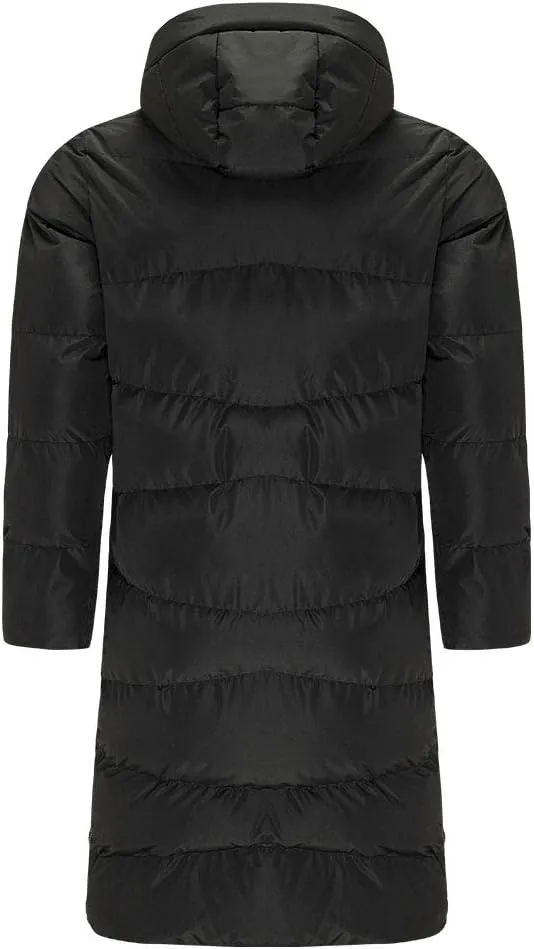 KELME Men's Long Parka Winter Coats, Windproof Hooded Soccer Jacket, Stadium Outdoor Cold Weather Warm Outerwear
