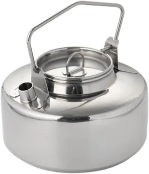 Kettle for Stove top 1L/33.8OZ Camping Kettle Lightweight Portable 304 Stainless Steel Picnic Teapot Cookware for Hangable Outdoor Teapot Kitchen Supplies Teapots