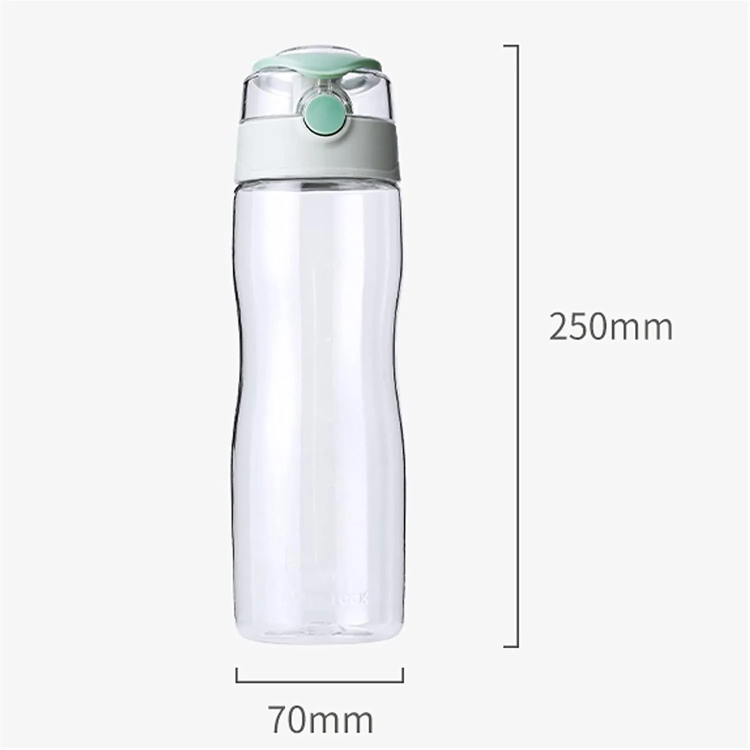kettles Large Capacity Plastic Water Bottles with One-Click Push Button,Durable Portable Sports Bottles,Leakproof Cups Sealed Lid canteen(B)