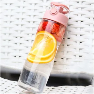 kettles Large Capacity Plastic Water Bottles with One-Click Push Button,Durable Portable Sports Bottles,Leakproof Cups Sealed Lid canteen(B)