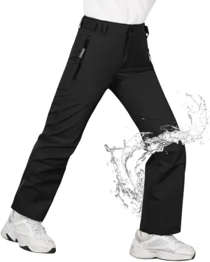 Kids Hiking Pants Waterproof Quick Dry Boys Camping Cargo Pant Lightweight Softshell Uniform Pants for Kid Girls