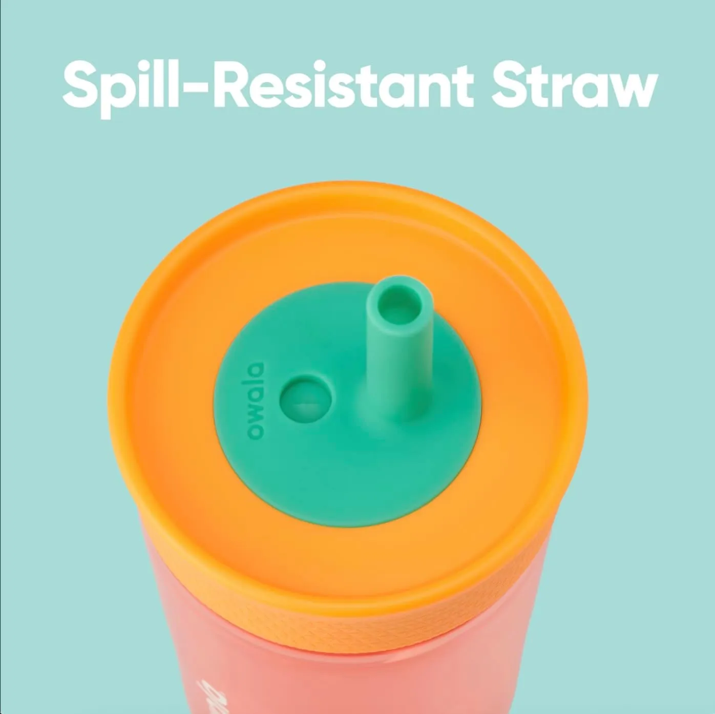 Kids Insulation BPA-Free Plastic Tumbler with Spill Resistant Flexible Straw, Easy to Clean, Kids Water Bottle, Great for Travel, Dishwasher Safe, 15 Oz, Orange and Peach (Watermelon)