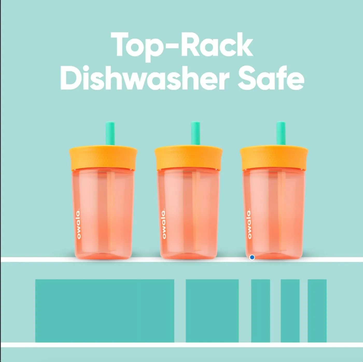 Kids Insulation BPA-Free Plastic Tumbler with Spill Resistant Flexible Straw, Easy to Clean, Kids Water Bottle, Great for Travel, Dishwasher Safe, 15 Oz, Orange and Peach (Watermelon)
