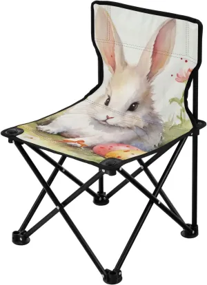 Kigai Folding Camping Chair Heavy Duty Chair Ultralight Compact Portable Beach Chair for Outdoor Camp, Hiking, Travel, Beach, Sporting Event and Picnic, Easter Rabbit