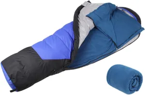 Kisangel Camping Sleeping Bag 180x75cm Fleece Sleep Pad Wearable Packable for Outdoors Winter Home Guest Use