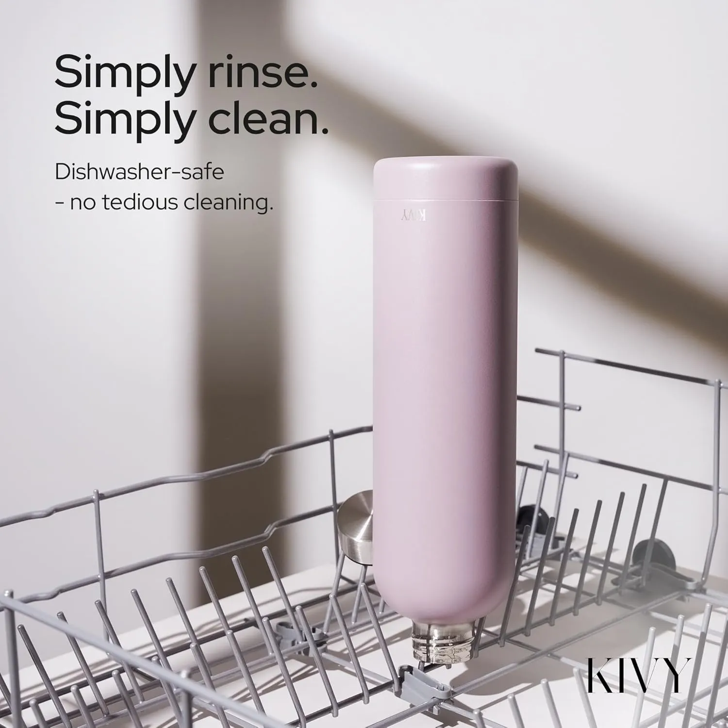 KIVY 32oz Stainless Steel Insulated Water Bottle - Leak Proof, Keeps Cold Up to 24 Hours, Hot Up to 18 Hours - Dishwasher Safe, Scratch Resistant - BPA Free - Cream White