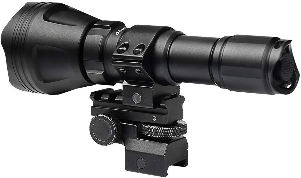 KL52IR-Pro 850nm IR Illuminator Flashlight for Night Vision Hunting, Focus Adjustable Infrared Scope Mounted Light with Stepless Dimmer Switch, for Coyote Hog Predator Hunting