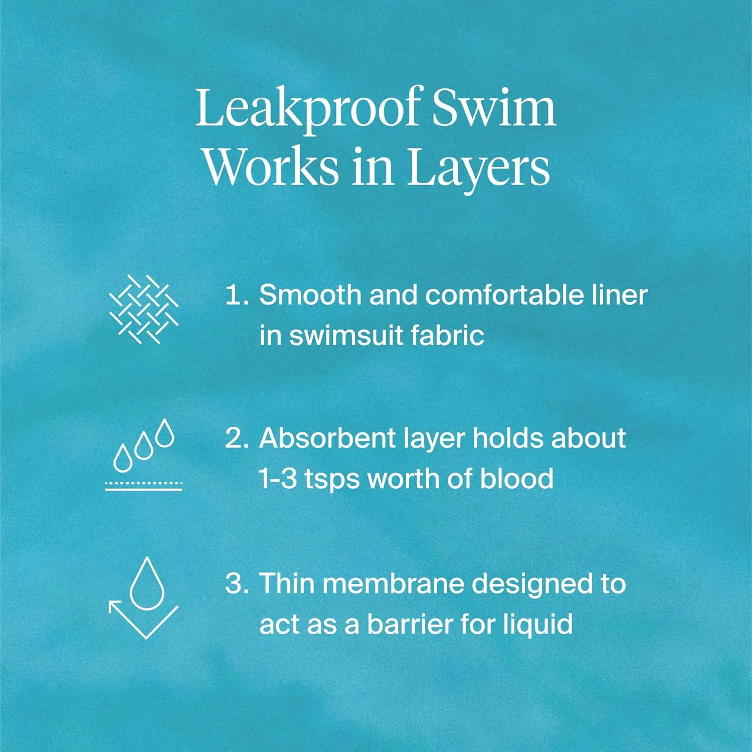KNIX Kt Leakproof Teen Period Swim One-Piece, UPF 50  Fabric, Machine Washable