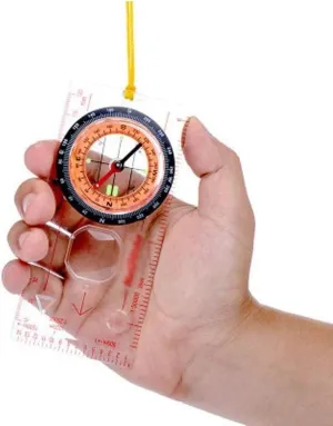 KouRy Multifunction Compass, Navigation Compass for Map Reading, for Orienteering and Survival Mountaineering or Hiking Durable Easy to Carry