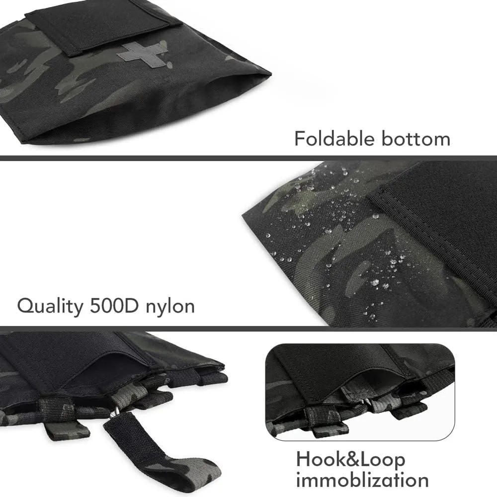 KRYDEX Tactical Blow Out Kit Bag Medical Pouch First Aid Bag IFAK Pouch with MOLLE and Belt Loop