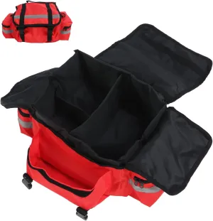 Large Capacity First Aid Kit, First Responder Emergency Kit, Portable EMT Trauma Kit Firefighting Gear Kit for First Responders Red