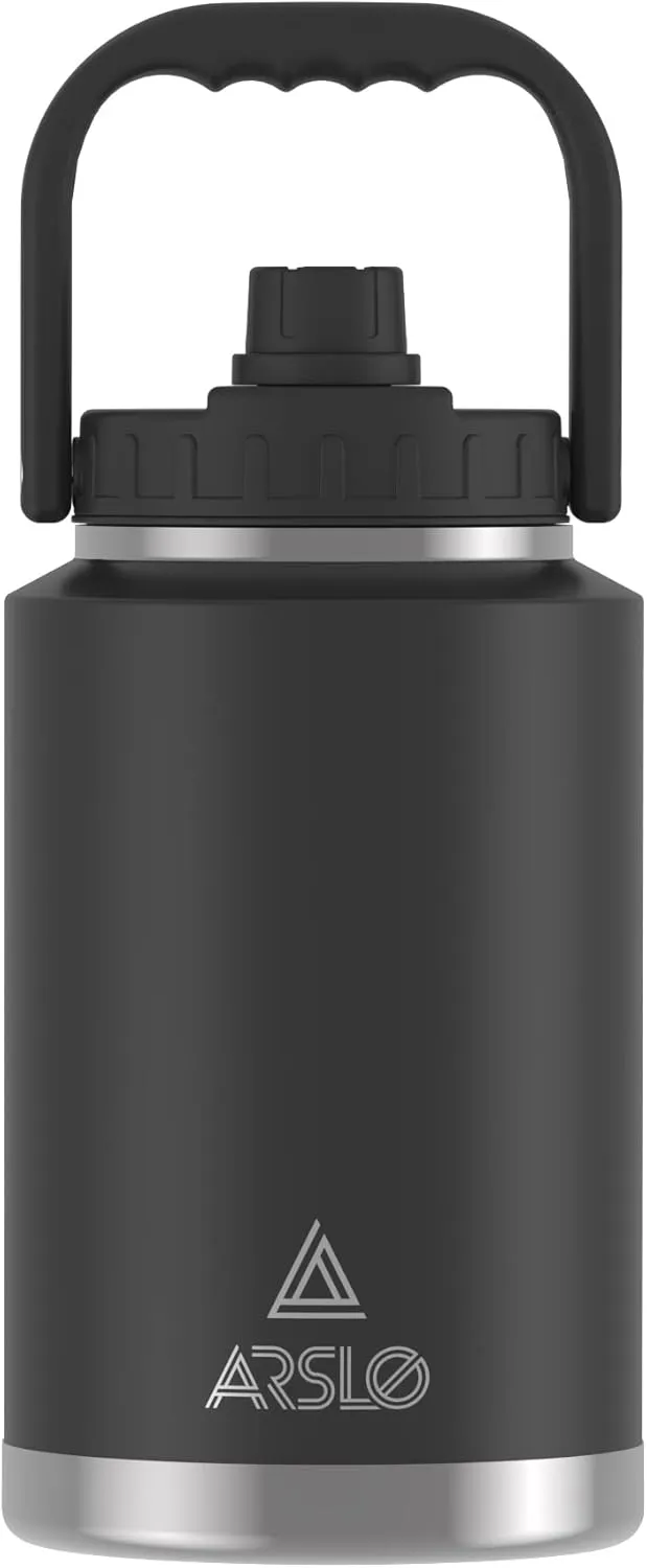 large Insulated Water Jug With Handle, One Gallon Insulated Water Bottle, 1 Gallon Stainless Steel Water Jug