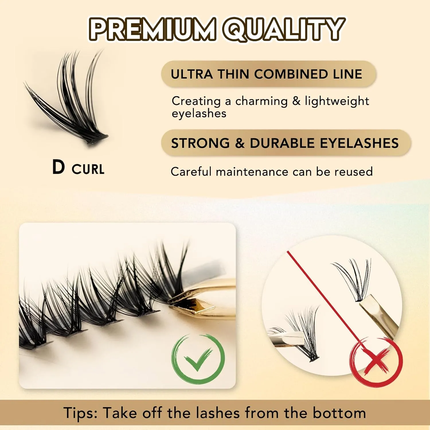 Lash Clusters Kit Individual Lash Extension Kit 280 PCS D Curl 9-16mm DIY Eyelash Extensions Kit with Lash Bond and Seal Waterproof and Cluster Lashes Glue Remover Lash Applicator by Gollee
