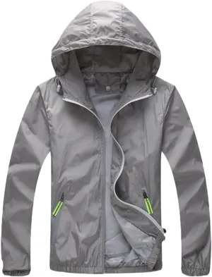 Lasher Womens Lightweight Windbreaker UV Protect Coat Hooded Zip Up Sport Jacket