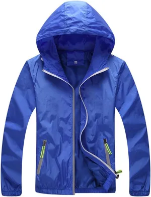 Lasher Womens Lightweight Windbreaker UV Protect Coat Hooded Zip Up Sport Jacket