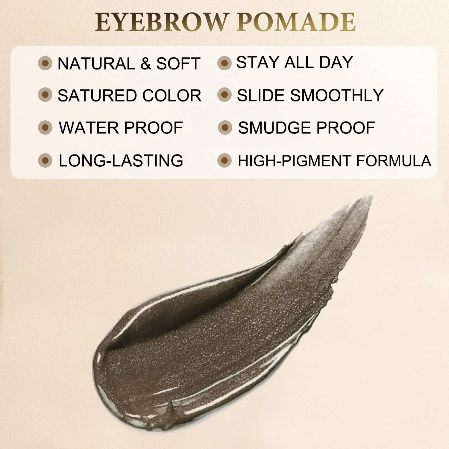 LAVONE Eyebrow Pencil Makeup Kit, with Waterproof 2-IN-1 Microblading Eyebrow Pen, Eyebrow Pomade, Eyeliner and Dual-ended Eyebrow Brush, Brow Pencil Kit for Natural Eyebrows - Ebony