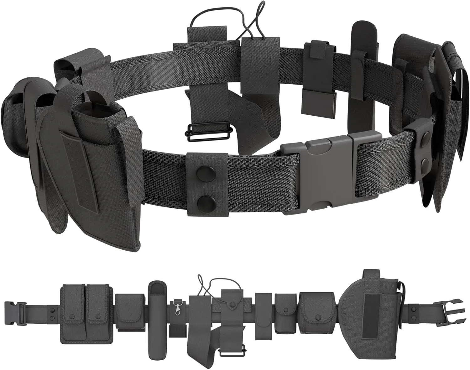 Law Enforcement Utility Belt- Ultimate Security Gear for Security Professionals | Police Belts with 10 Essential Holsters