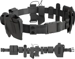 Law Enforcement Utility Belt- Ultimate Security Gear for Security Professionals | Police Belts with 10 Essential Holsters
